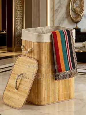 Eco-Friendly Sustainable Living Foldable Bamboo Laundry Hamper