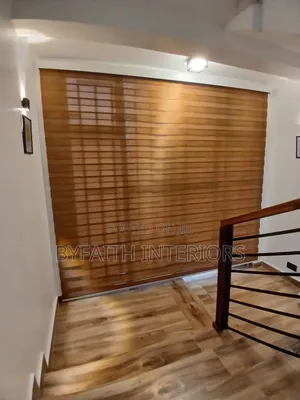Brown Shade Roll Up Window Blind
