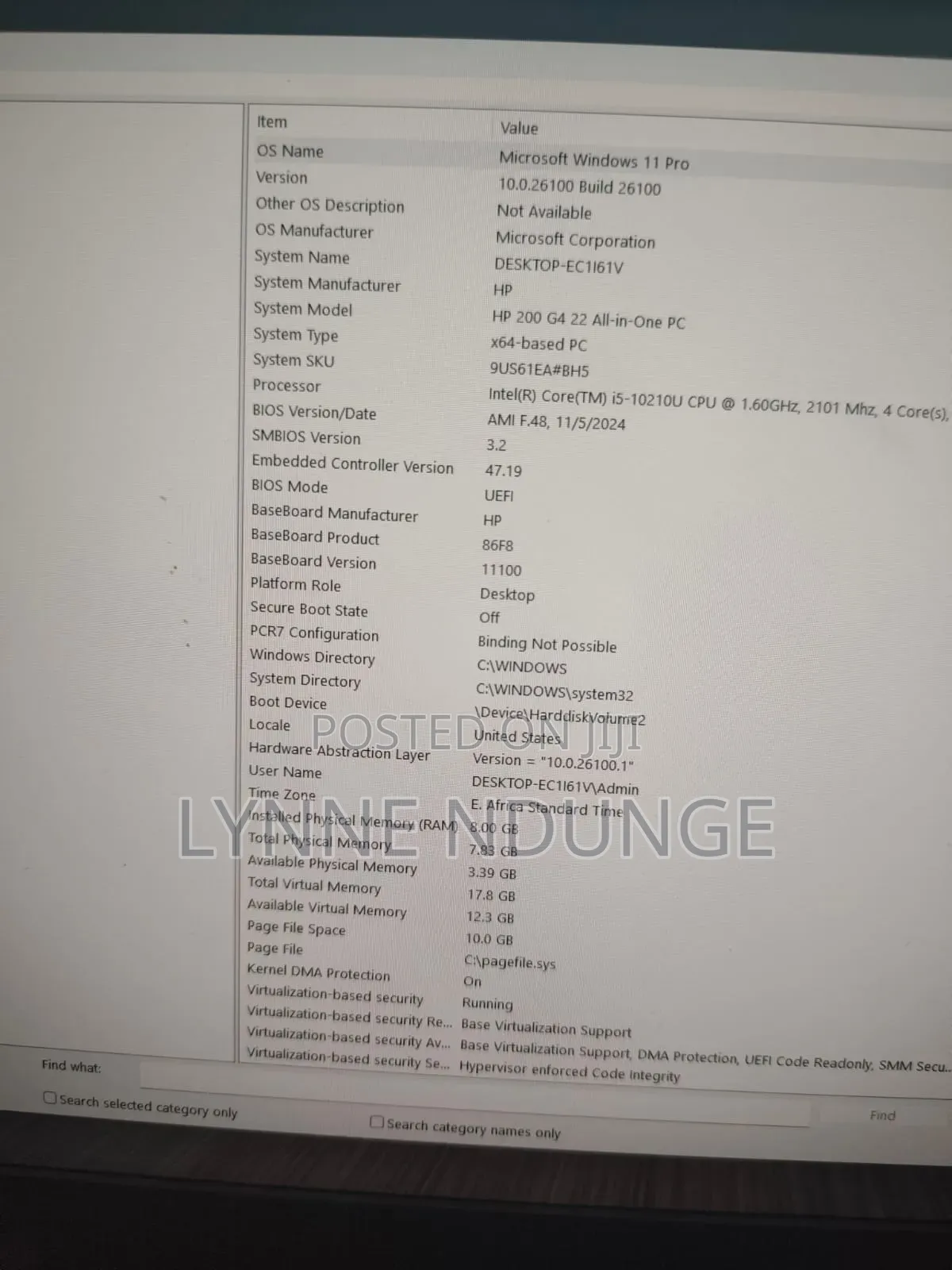 Desktop Computer HP 200 G4 22 All-in-One 8GB Intel Core i5 HDD 1T