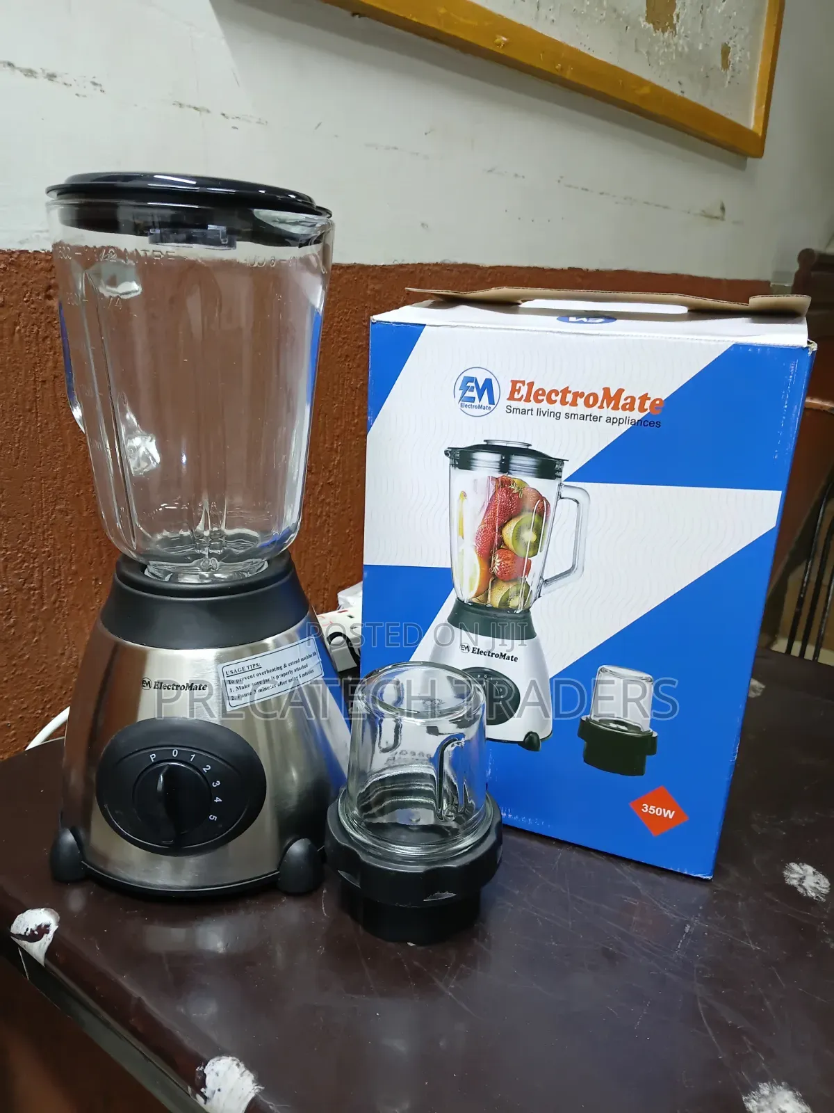 ElectroMate 350W Kitchen Blender – Glass Jar