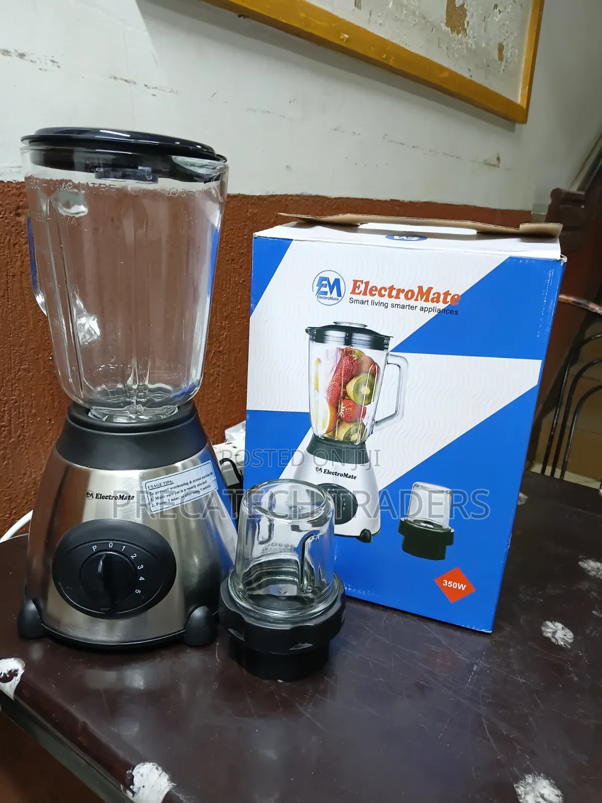 ElectroMate 350W Kitchen Blender – Glass Jar