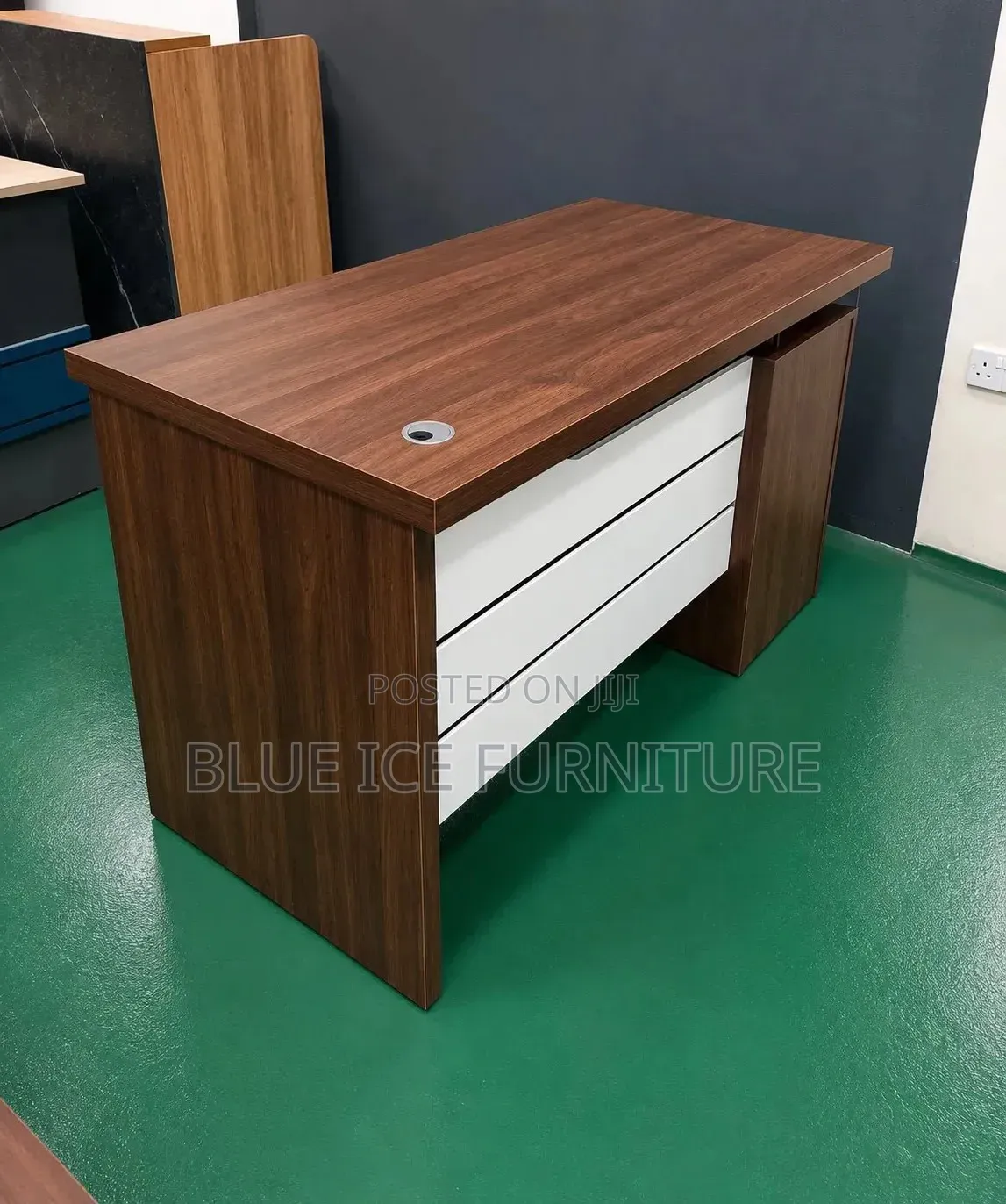 Brown Wooden Office Table With Drawer
