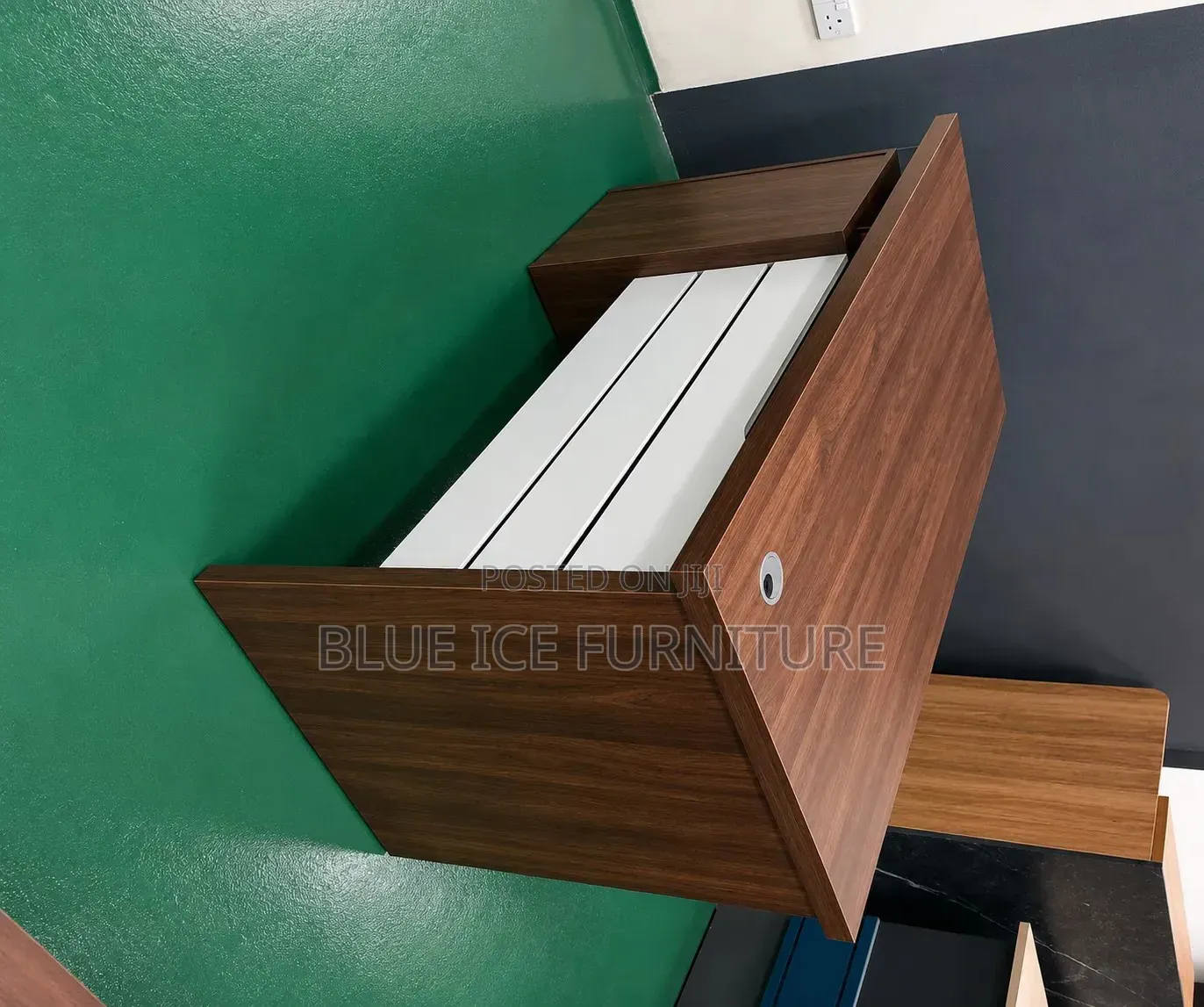 Brown Wooden Office Table With Drawer