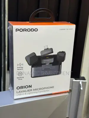 Porodo Orion Lavalier Microphone Type-C Lightning Head Connector