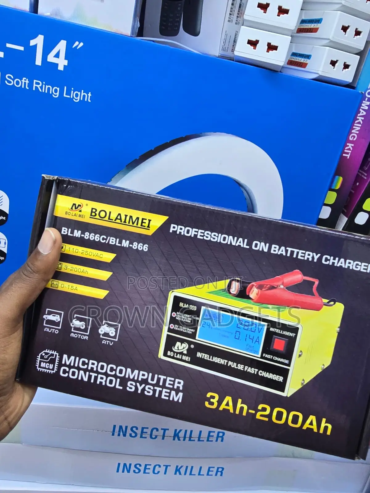 15A Smart Battery Charger for 12V 24V Car Batteries