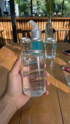 Clear PET Plastic Cans With Lids