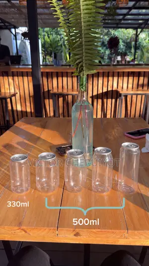 Clear PET Plastic Cans With Lids