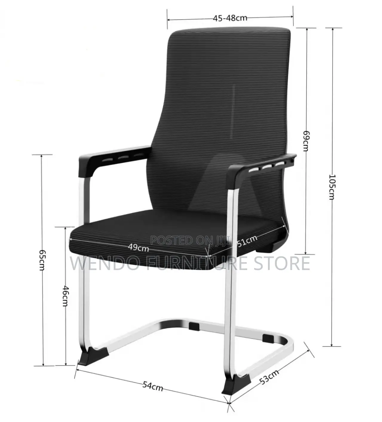 Office Chairs; Visitors Reception Area Chair With Mesh Backrest