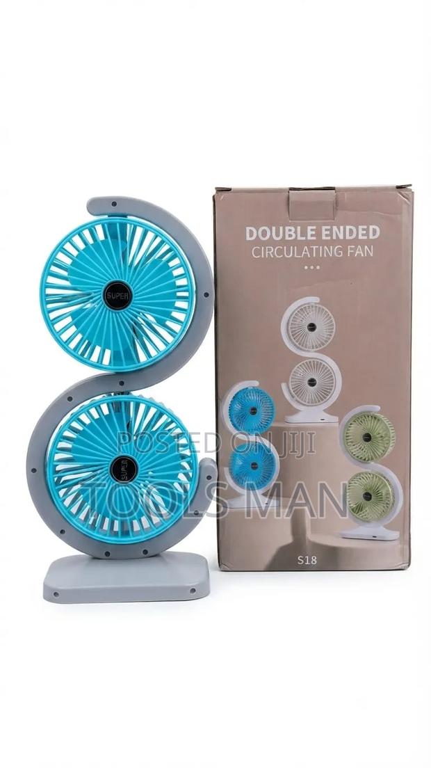 Double Ended Circulating Fan S18 - Portable Dual Desk Fan. - main view