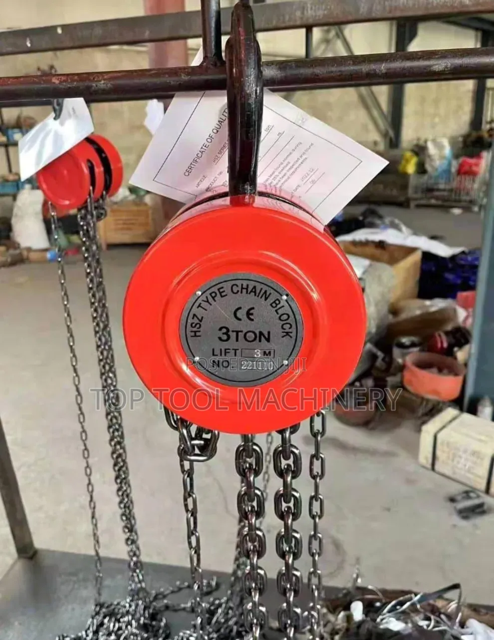 Efficient 3 Tonne by 6 Metres Chain Block