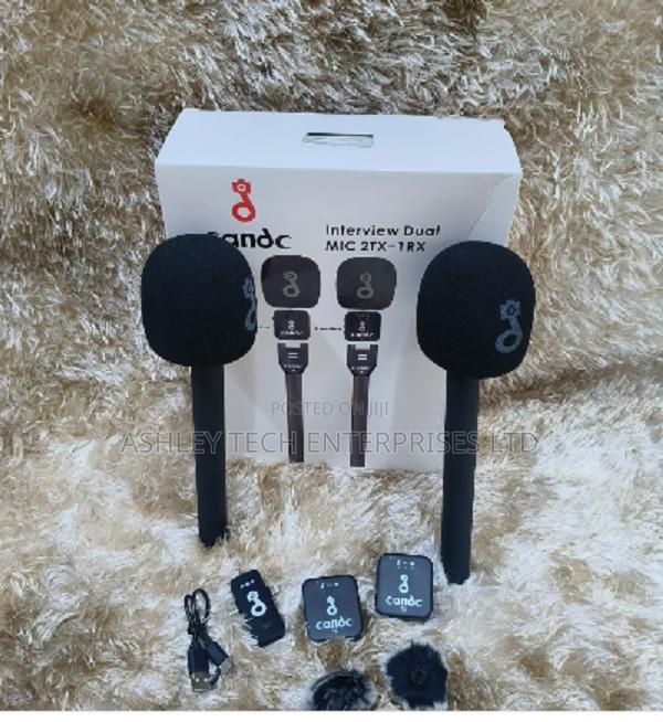 CandC Dual Clip-on Wireless Microphone for Interviews Podcasts