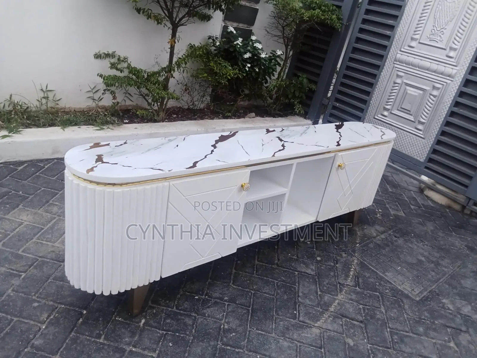 6 Ft Marble TV Stand