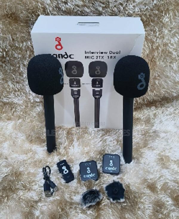 CandC Rechargeable 2TX + 1RX Wireless Lavalier Microphone