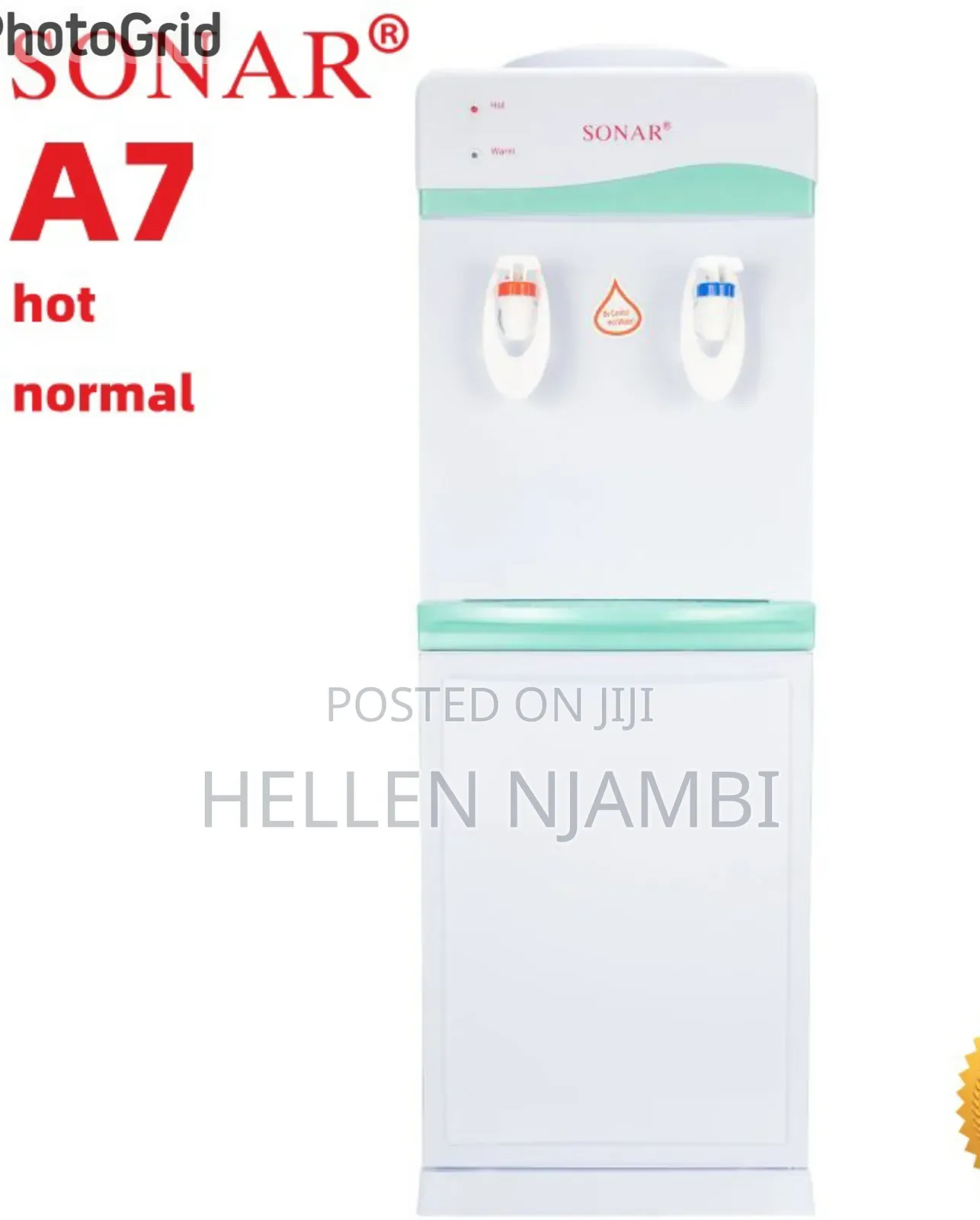 Sonar A7 Top Load Hot and Normal Water Dispenser (White)