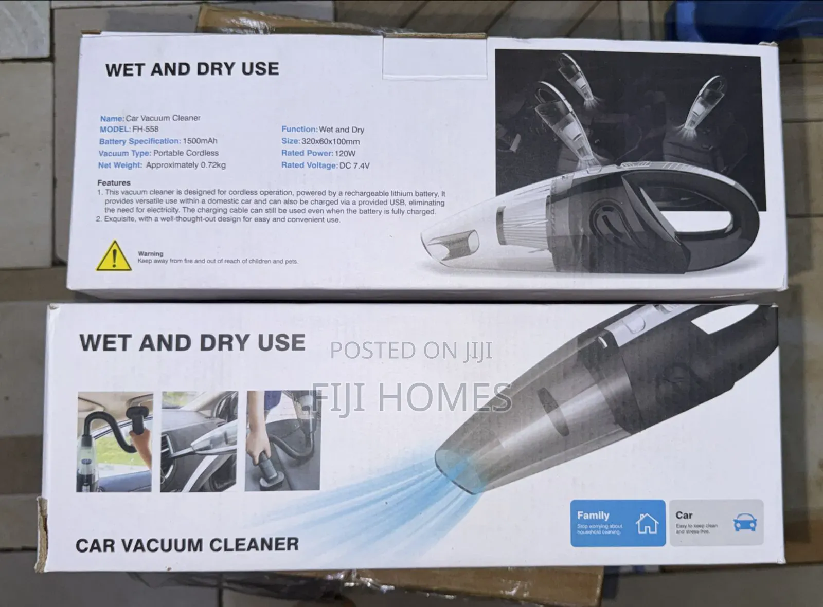 4 in 1 Portable, Wet Dry Use Rechargeable Wireless Vacuum Cleaner