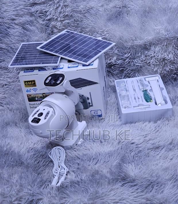 Dual Panel 4g Solar PTZ Camera 6mp Wireless Outdoor CCTV Motion Alerts