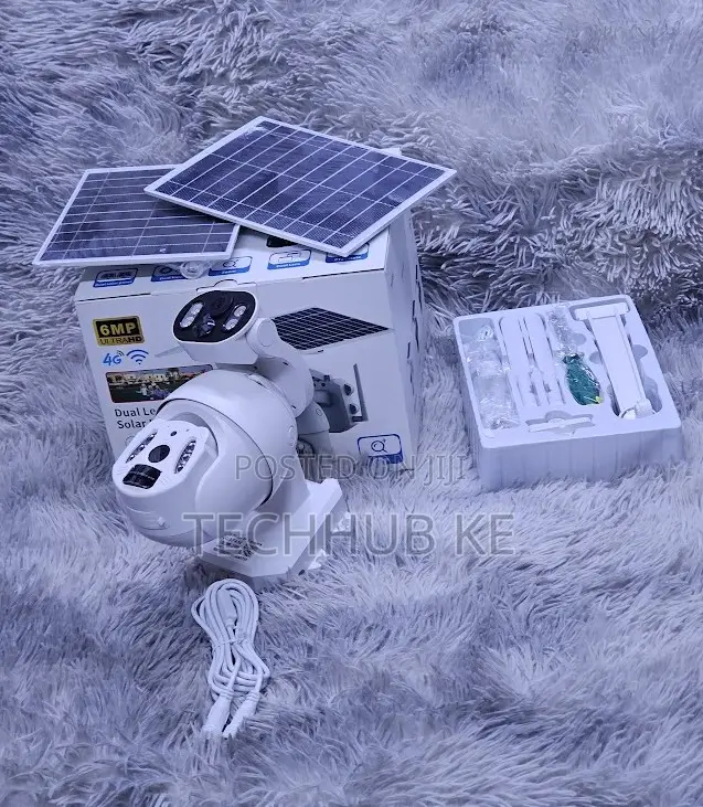 Dual Panel 4g Solar PTZ Camera 6mp Wireless Outdoor CCTV Motion Alerts