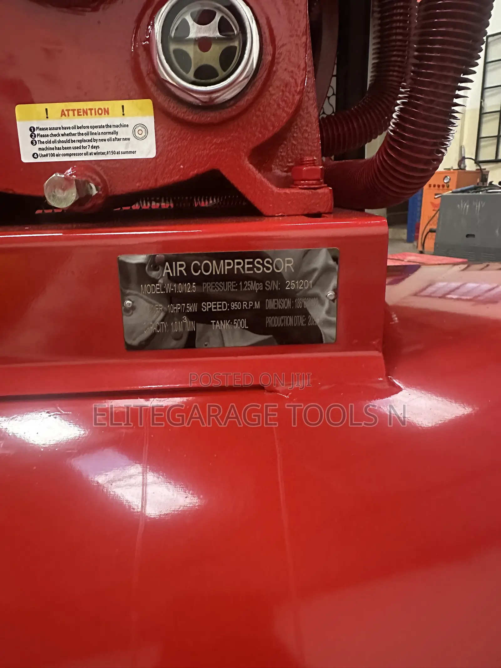 Heavy Duty 500l Sunshine Italy Compressor