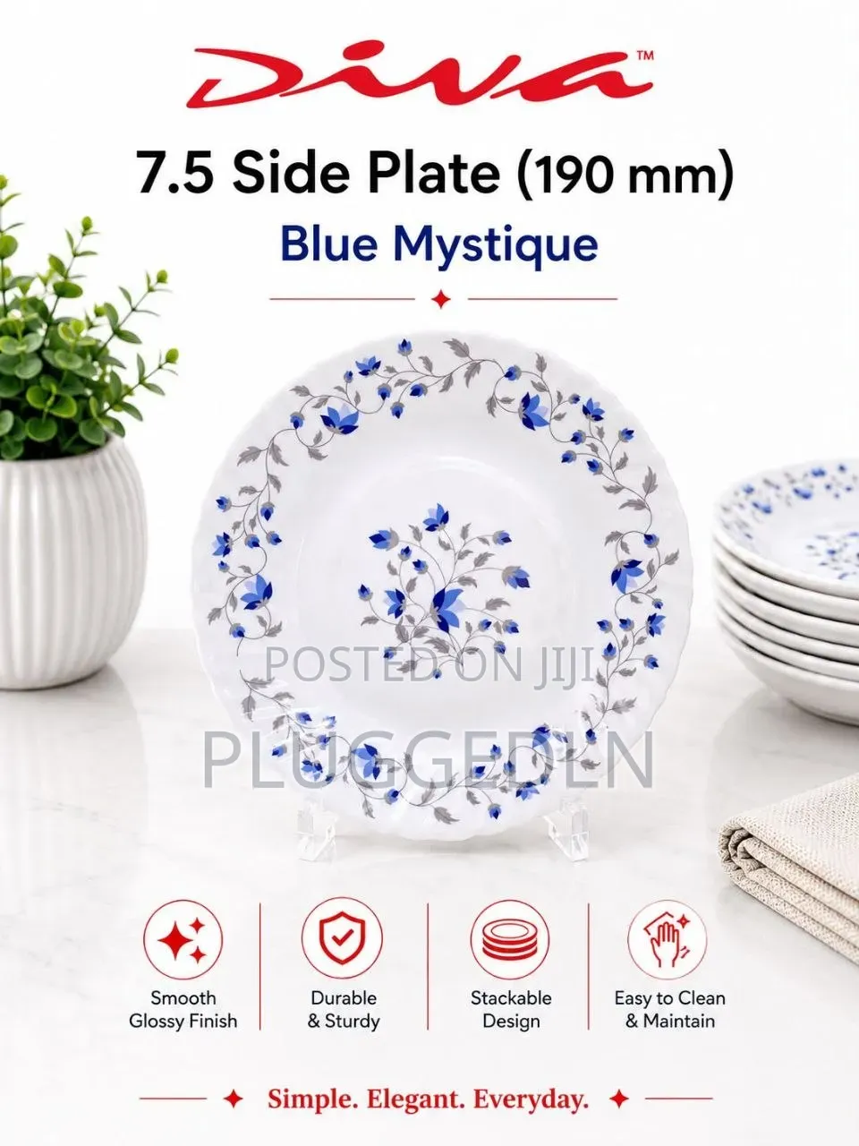 Glass Plate 7.5 Inch 
6sets (36pcs) Per Box