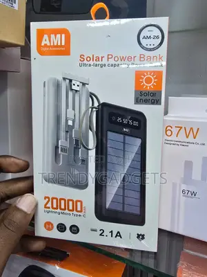 AMI AM-26 20000mAh Portable Solar Charger Power Bank