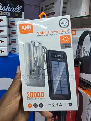 AMI AM-26 20000mAh Portable Solar Charger Power Bank