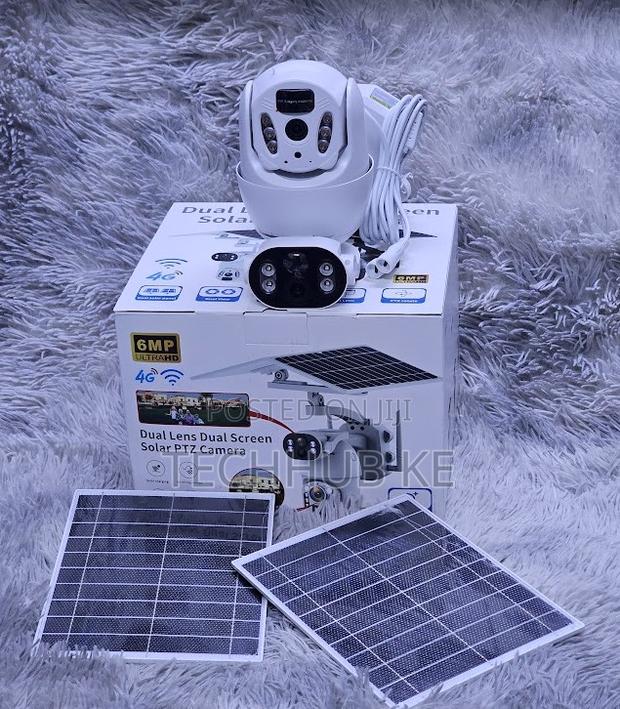 4g Ubox 6mp Dual Lens Dual Panels Solar PTZ Camera