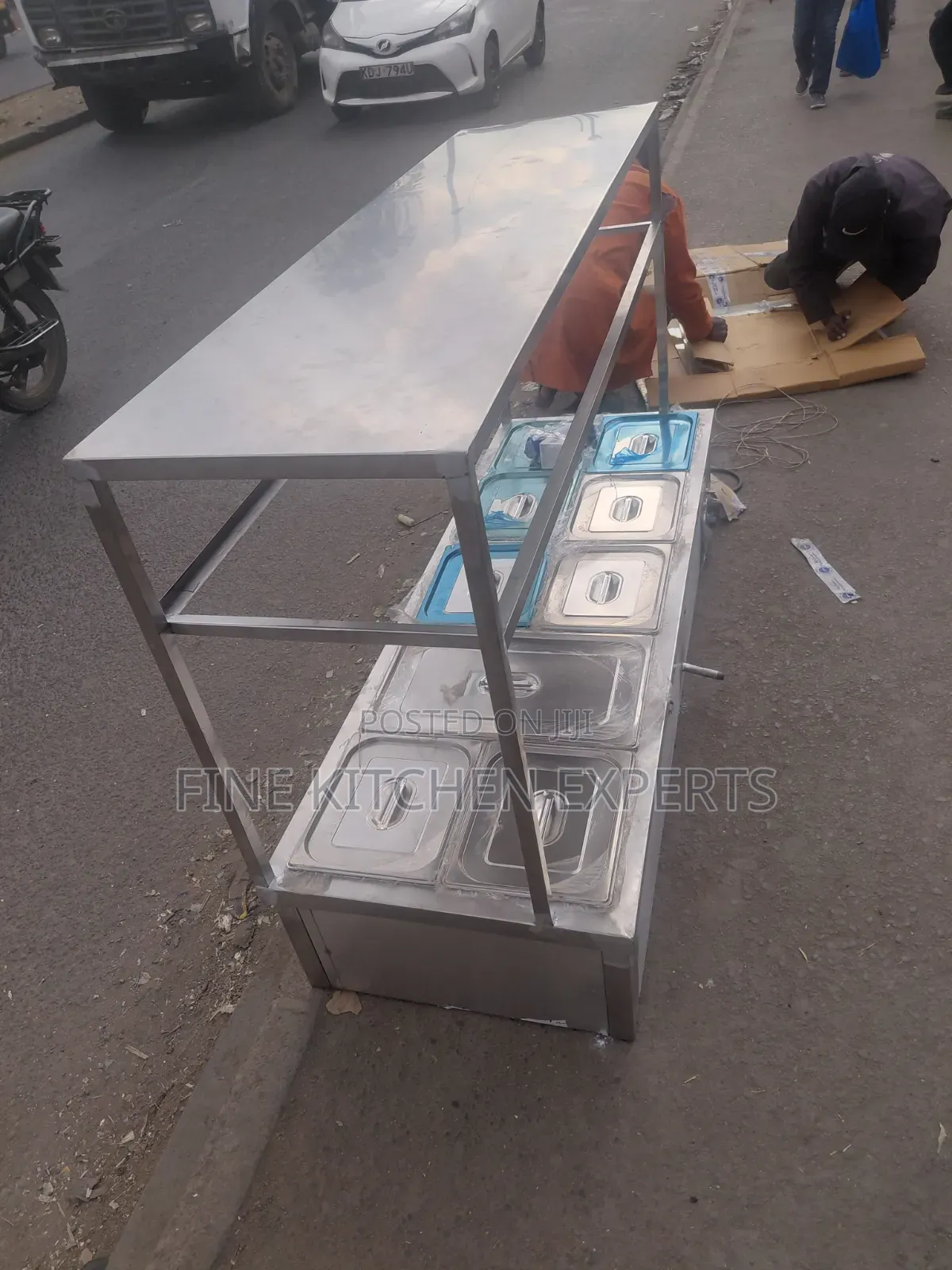 Food Warmer With Top Shelf.
