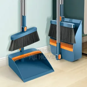 2 in 1 Foldable Rotating Broom Dustpan Set