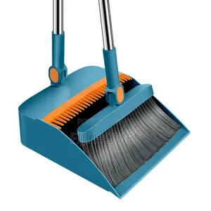 2 in 1 Foldable Rotating Broom Dustpan Set