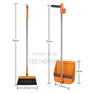 2 in 1 Foldable Rotating Broom Dustpan Set