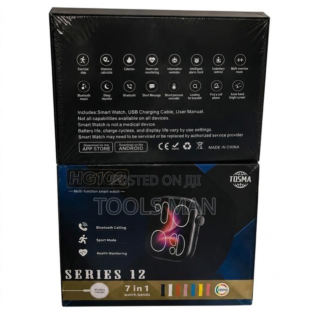 TOSMA HG102 Series 12 Smart Watch 7-in-1 Bluetooth Calling AMOLED
