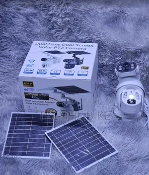 Dual Lens Solar Powered CCTV Camera Simcard Enabled Full Hd 6mp
