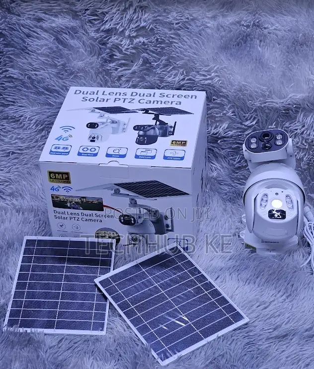 Dual Lens Solar Powered CCTV Camera Simcard Enabled Full Hd 6mp