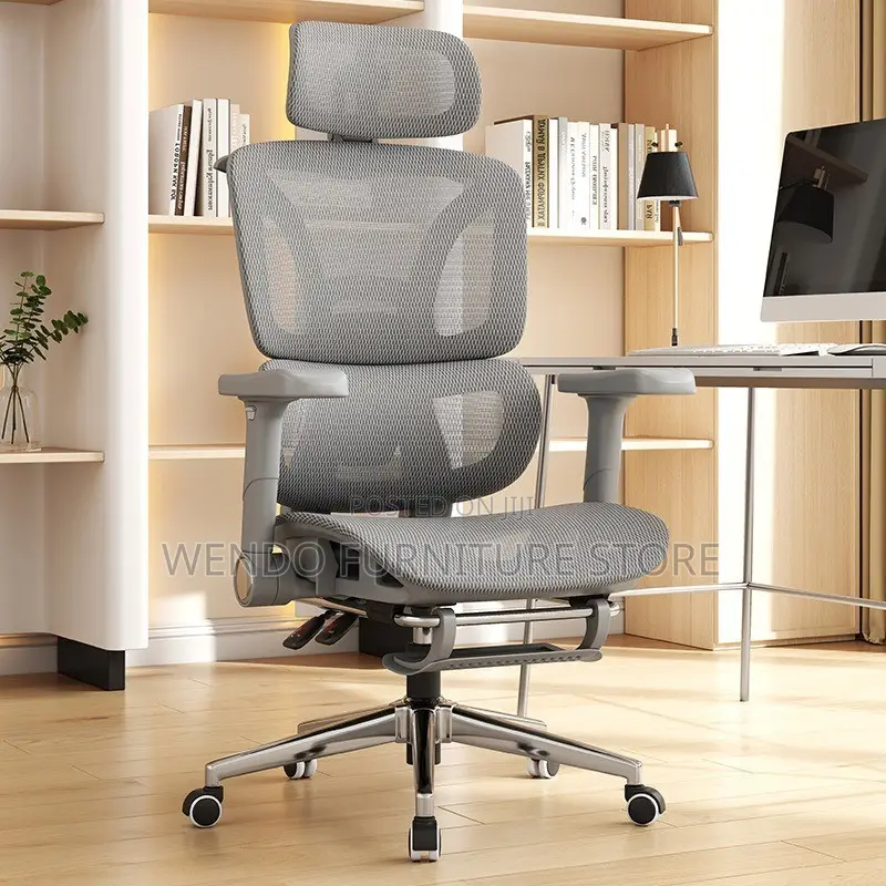 Office Chairs; Orthopedic Executive Chair With Footrest in White