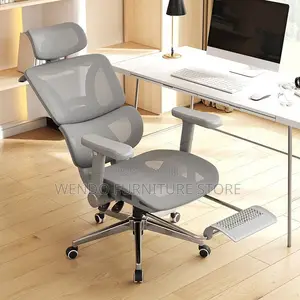 Office Chairs; Orthopedic Executive Chair With Footrest in White