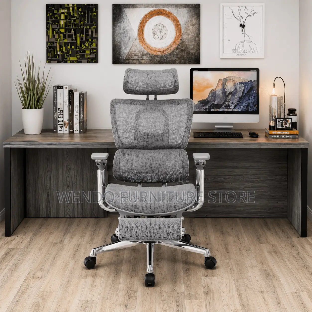 Office Chairs; Orthopedic Executive Chair With Footrest in White