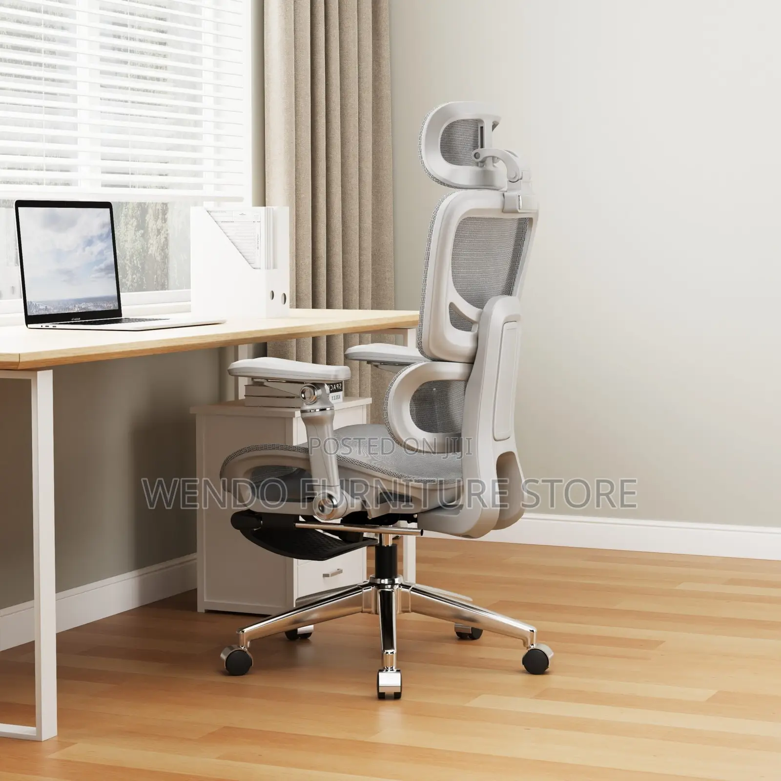 Office Chairs; Orthopedic Executive Chair With Footrest in White