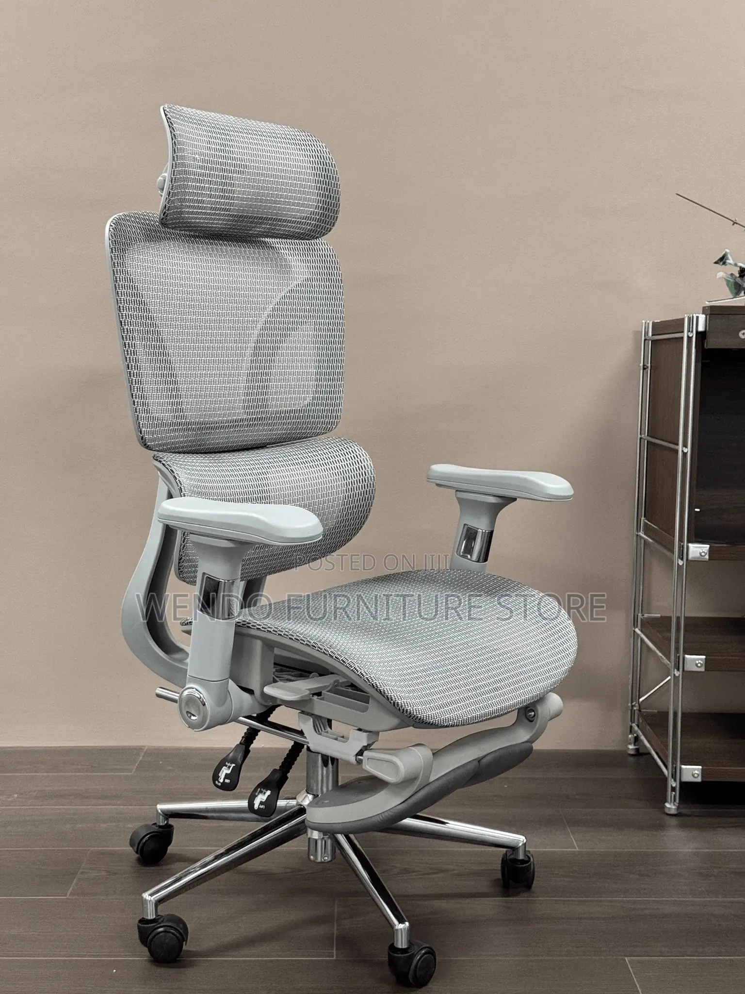 Office Chairs; Orthopedic Executive Chair With Footrest in White
