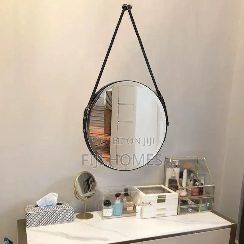Nordic Wall Hanging Decorative Mirror With Leather Strap