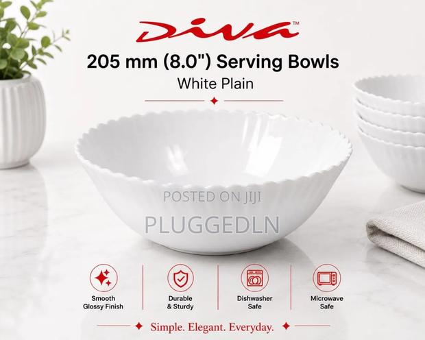 Glass Serving Bowls 24 PCS Per Box - 8" (205mm)