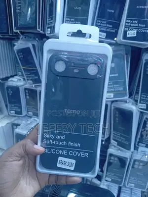 Tecno Spark Slim Silicone Protective Back Cover-, Soft-Touch Finish.