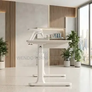 Office Desk; Adjustable White Home Office Resistant Scratch Desk