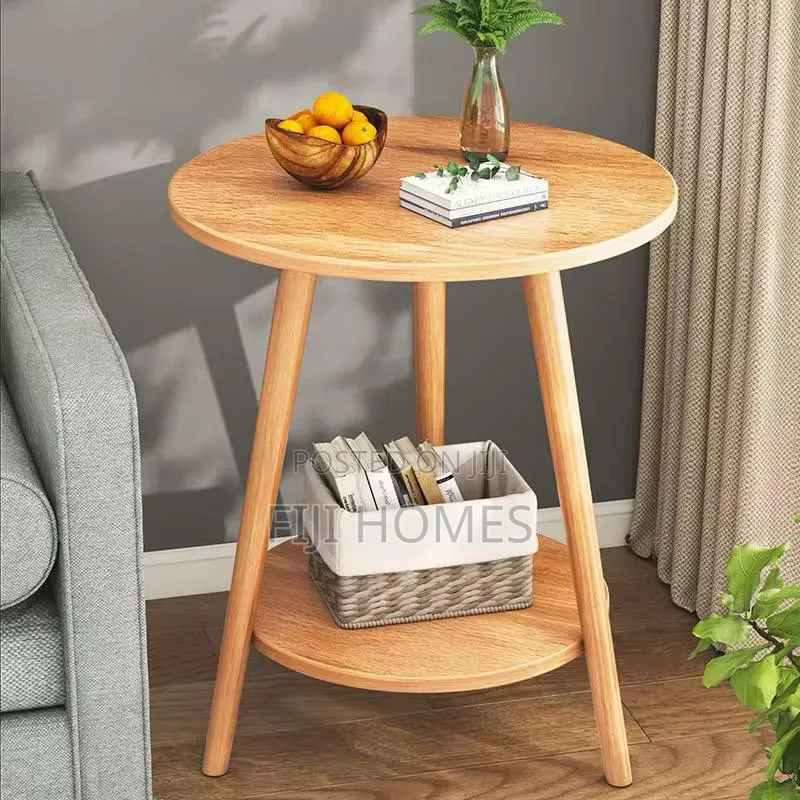 2 Layer Minimalist Nordic Style Coffee Side Table - Size:50*50CM