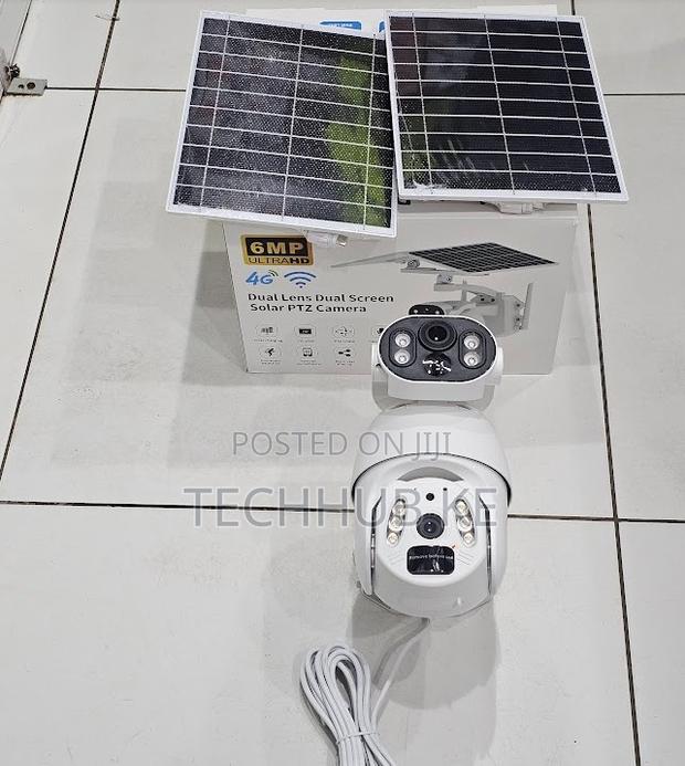 4G 6MP Ubox Dual Lens Dual Screen Solar PTZ Camera
