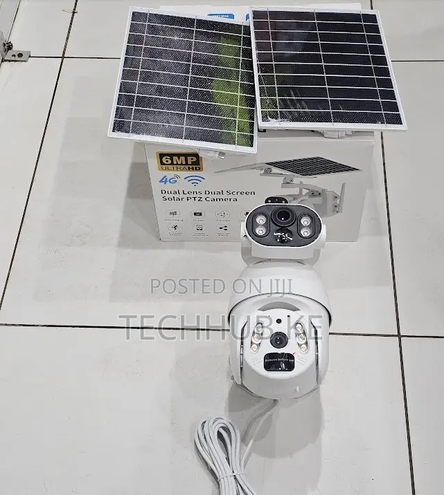 4G 6MP Ubox Dual Lens Dual Screen Solar PTZ Camera