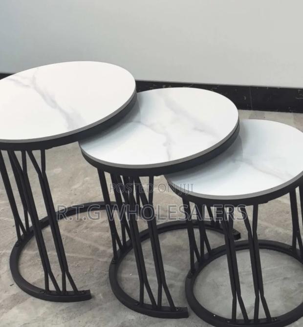 Modern 3-in-1 Marble Coffee Table for Living Room