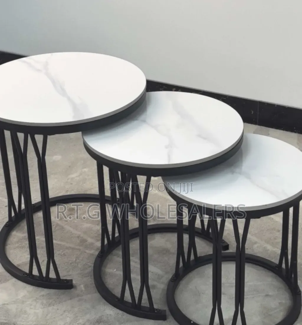 Modern 3-in-1 Marble Coffee Table for Living Room