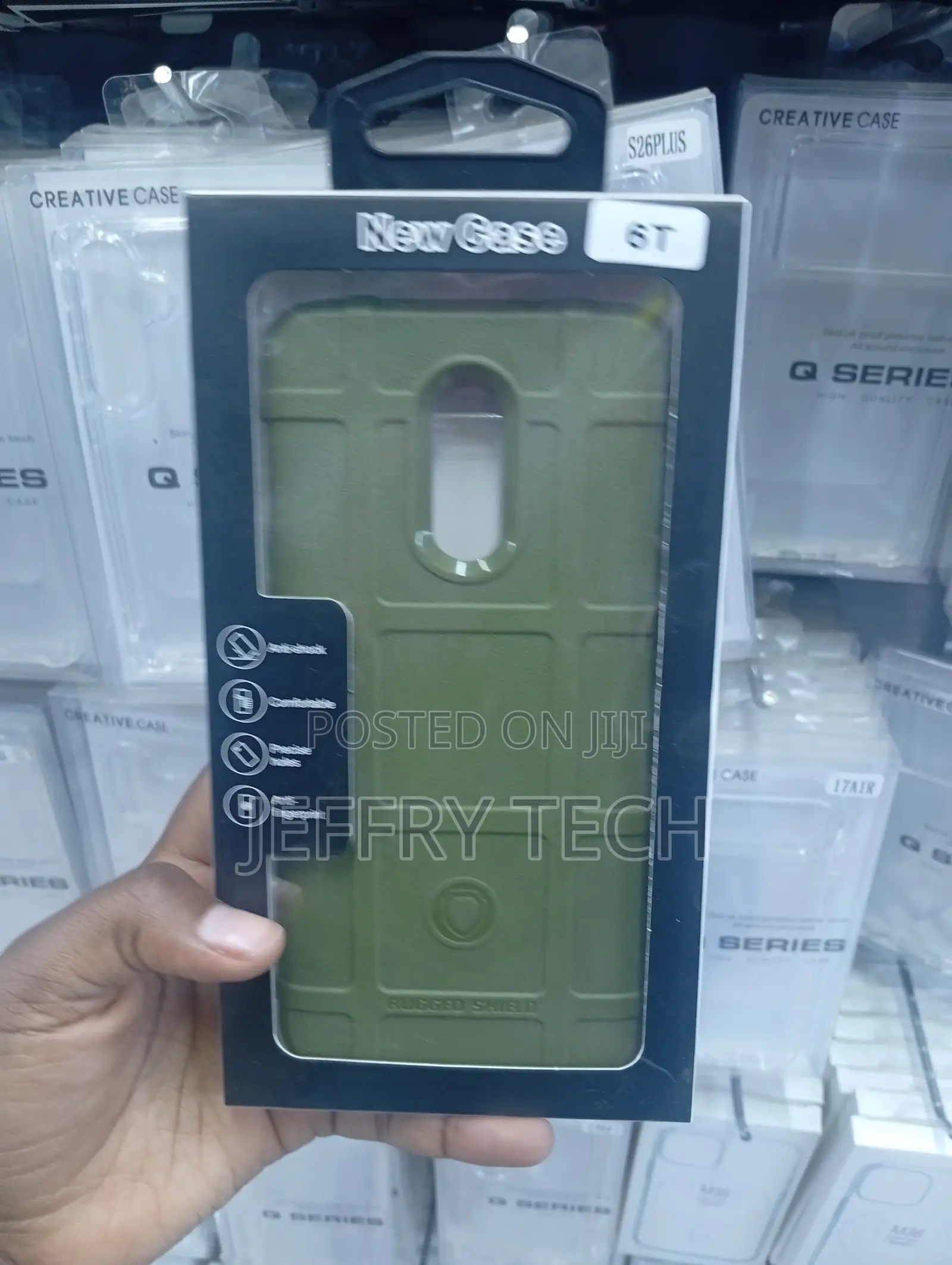 OnePlus 6T in Olive Green Casing