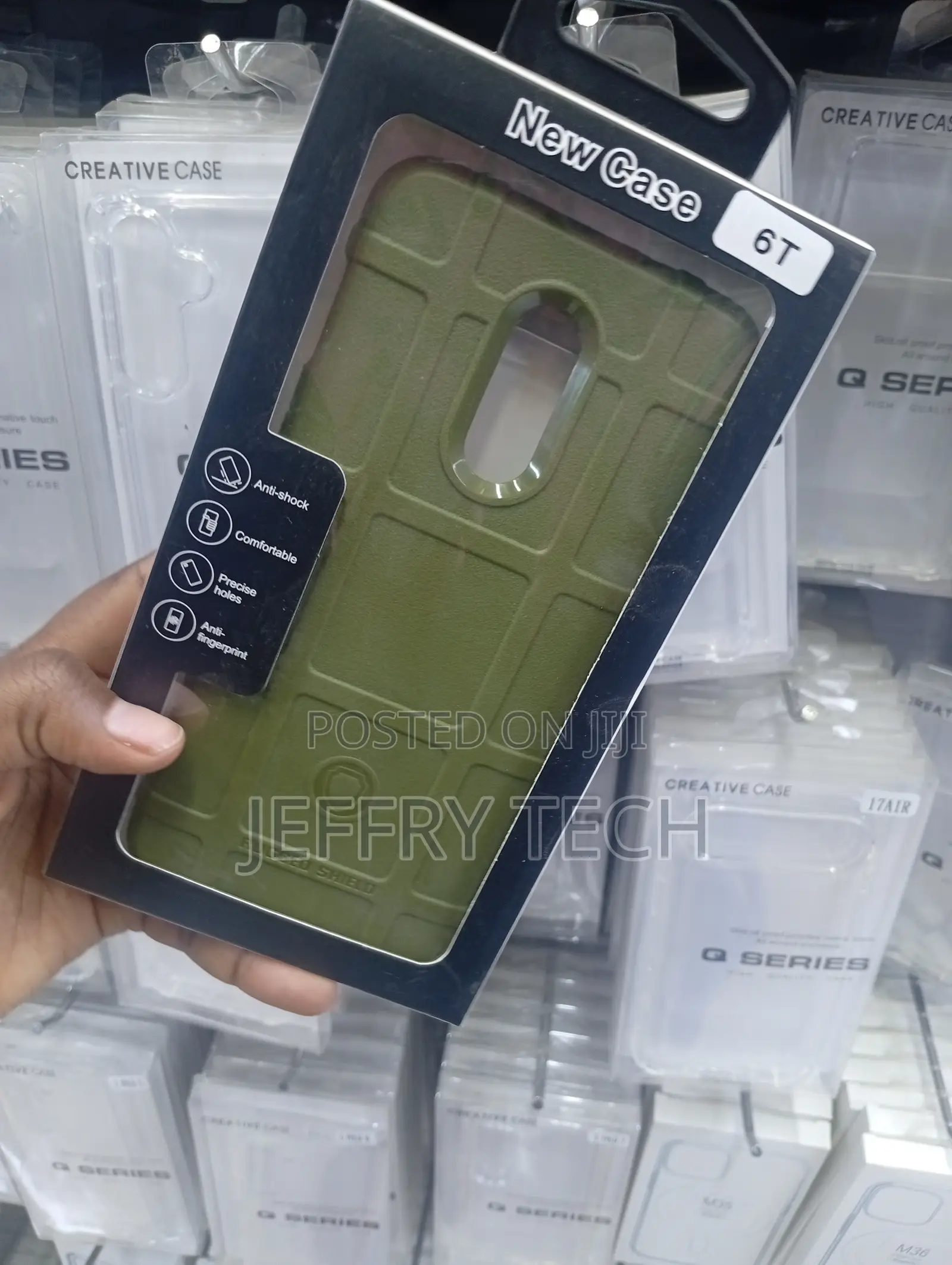 OnePlus 6T in Olive Green Casing