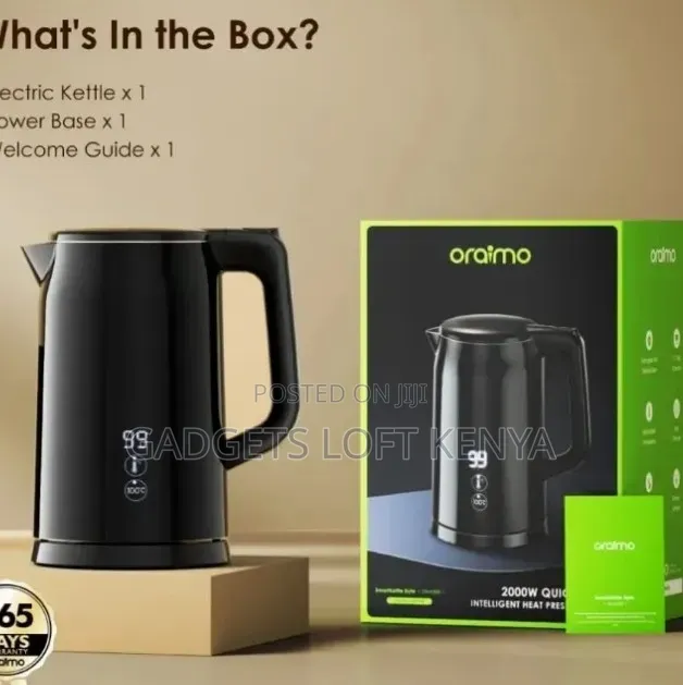Oraimo Smart Kettle OH- 2000W 304 Stainless Steel Electric Kettle